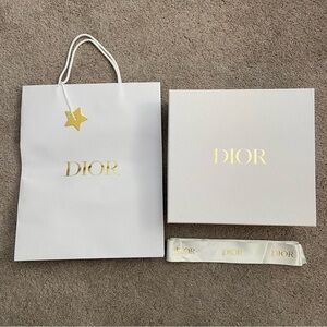 DIOR Empty Large Box, Paper Bag, and Ribbon
